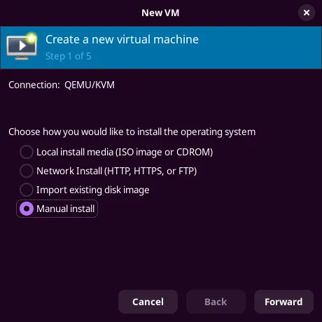 Manual install